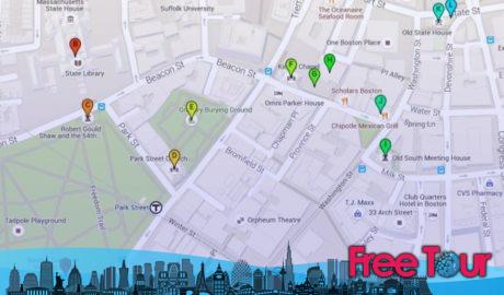 Mapa de Freedom Trail y Tour Autoguiado Mapa de Freedom Trail y Tour Autoguiado