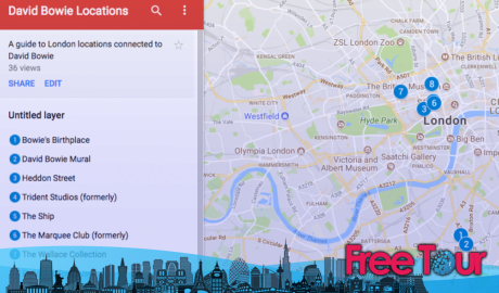 Sitios de David Bowie en Londres Sitios de David Bowie en Londres