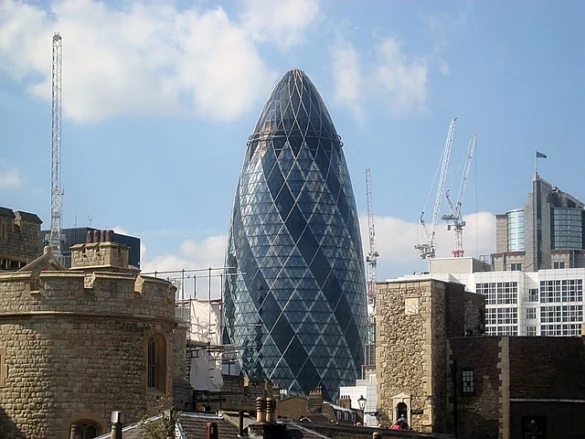 The Gherkin - El edificio en forma de huevo de Londres